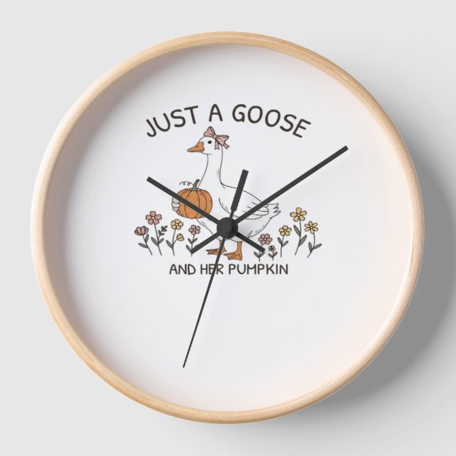 Reloj Solo una oca y su calabaza clásica camiseta (Anverso)