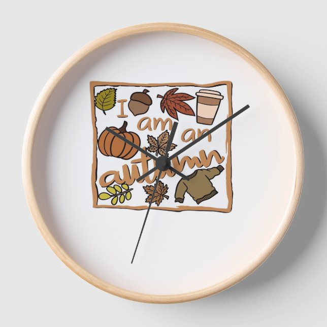 Reloj Soy una camiseta clásica de otoño (Anverso)