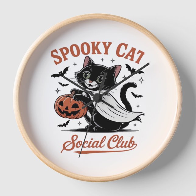 Reloj Spookone Cat Social Club PNG - Cute Kitten Classic (Anverso)