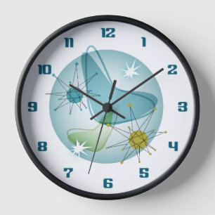 Reloj Starburst Atomic Googie Wall Clock