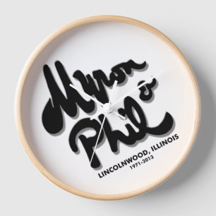 Reloj Steak House de Myron y Phil, DarioNwood, IL