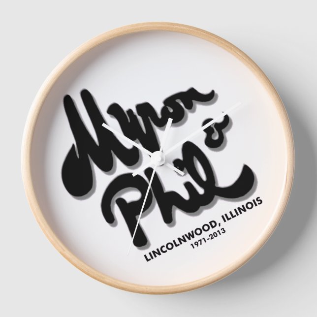 Reloj Steak House de Myron y Phil, DarioNwood, IL (Anverso)