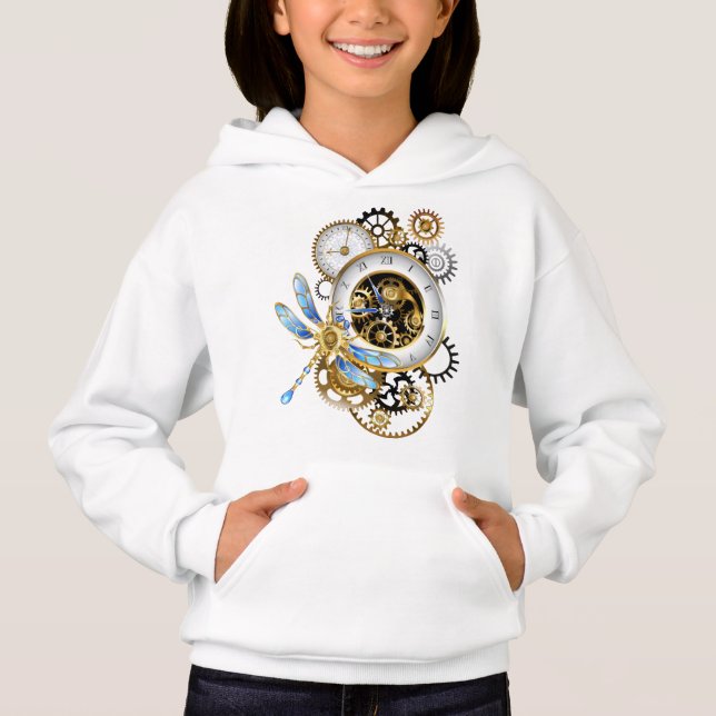 Reloj Steampunk con libélula mecánica (Anverso)