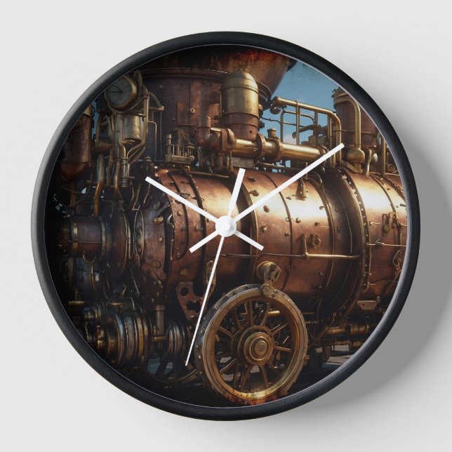 Reloj Steampunk Copper Steam Train (Anverso)
