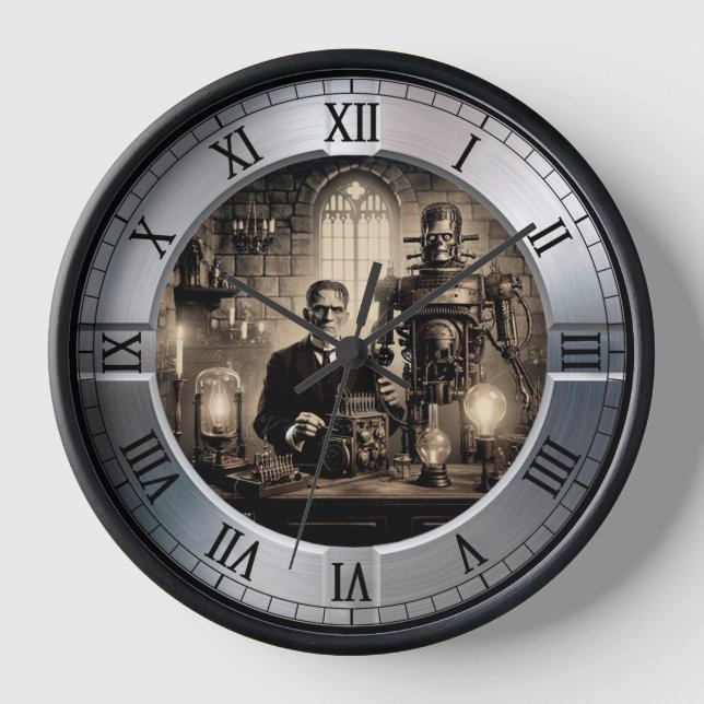 Reloj Steampunk Dr Frankenstein Electro-Mecánico (Anverso)