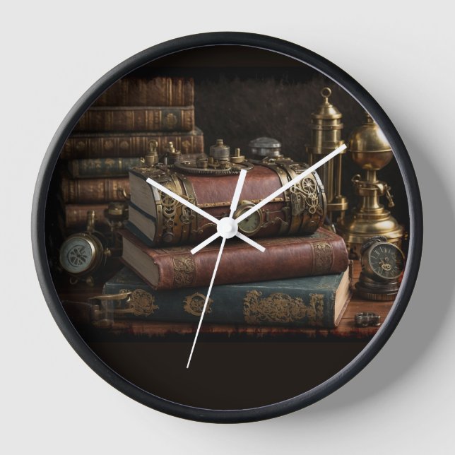Reloj Steampunk Vintage Books (Anverso)