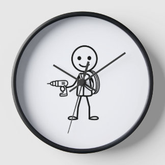 Reloj Stickmen At Work - El electricista