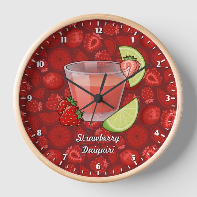 Reloj Strawberry Daiquiri Large Clock (Anverso)