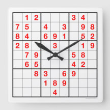 Reloj sudoku del corazón con rompecabezas descarga