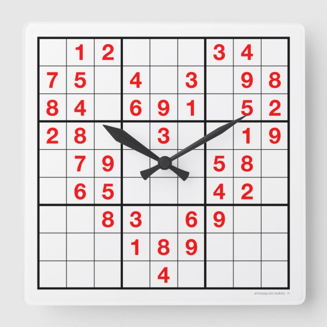 Reloj sudoku del corazón con rompecabezas descarga (Anverso)