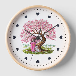 Reloj Sueños de flores: Chica de Kimono y Cachorro