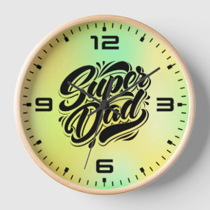 Reloj Super Dad Hero Tipografía Diseño-67888