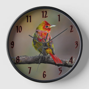 Reloj Tángara Escarlata Mudando de Pluma - Fotografía Or