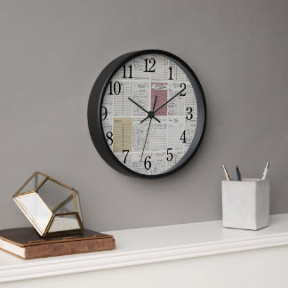 Reloj Tarjeta de biblioteca