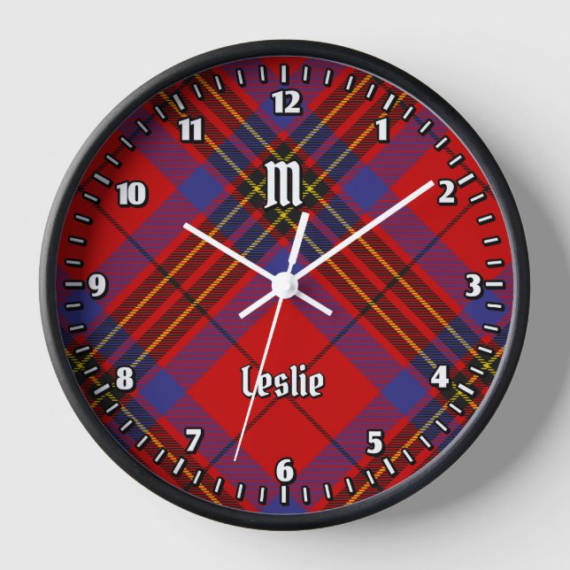 Reloj Tartan Rojo Clan Leslie (Anverso)