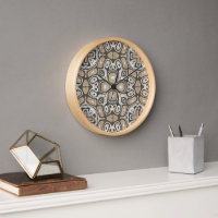 Taupe Brown Gray Beige Hip Motif de Arte Bohemio