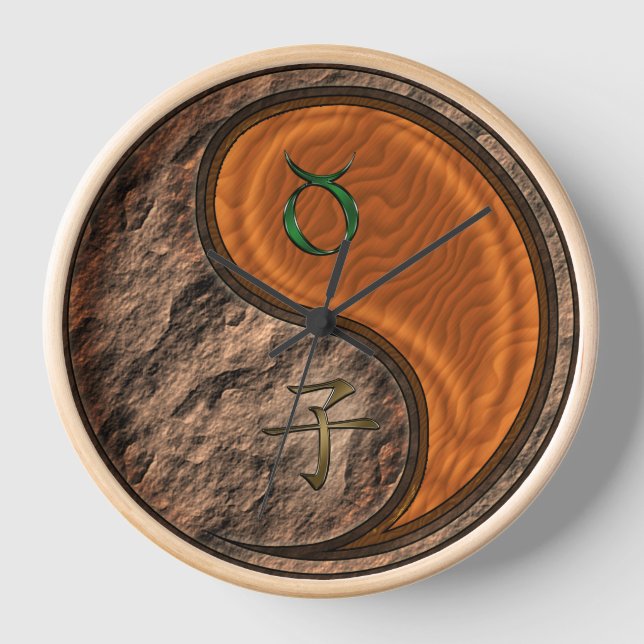Reloj Tauro & Rata de Madera (Anverso)