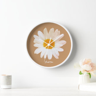 Reloj Taza de flor de margarita – Botánica veraniega aco