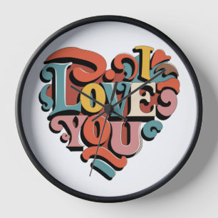 Reloj Te Amo Corazón Retro Psicodelia