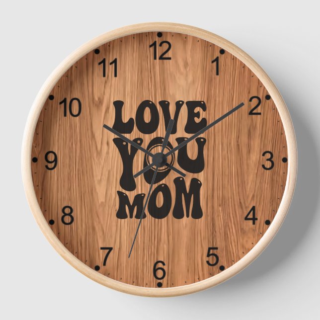 Reloj Te amo, mamá, diseño del Día de la Madre-51727 (Anverso)