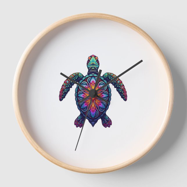 Reloj Tejido de animales oceánicos tinte marino tribal a (Anverso)