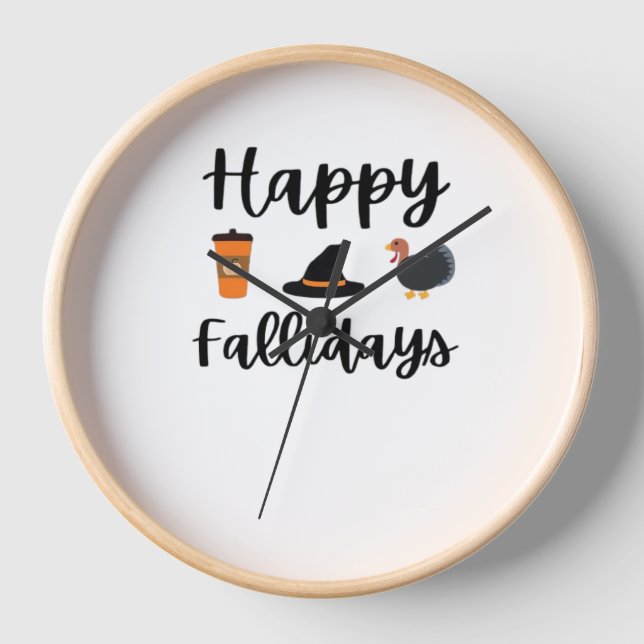 Reloj Temporada de otoño feliz Fallidays Thankending Hal (Anverso)