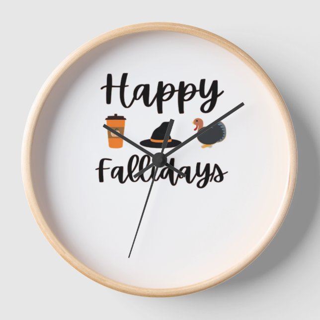 Reloj Temporada de otoño feliz Fallidays Thankending Hal (Anverso)