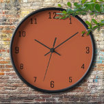 Reloj Terracotta Naranja Color sólido Cálido y Diseño Te<br><div class="desc">El patrón de color sólido Naranja Terracotta es un diseño atemporal y versátil que irradia calidez y elegancia natural. Este rico y sabroso tono de naranja añade un sentido de elegancia y sofisticación a cualquier proyecto, lo que lo convierte en una elección perfecta para la moda, la decoración de la...</div>