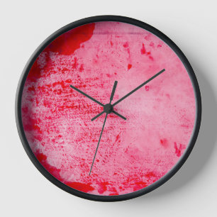 Reloj Textura de pintura grunge rosa rojo