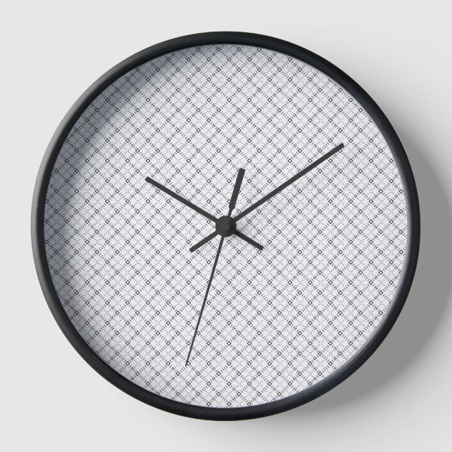 Reloj Textura geométrica monocroma | Aspecto de diamante (Anverso)