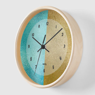 Reloj Textura iridiscente dorada y turquesa
