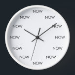 Reloj The Time Is NOW Clock – Present Moment Reminder<br><div class="desc">A minimalist clock where every hour marker is replaced with the word NOW. Instead of traditional numbers, the dial shows NOW in all twelve positions, turning the clock into a constant reminder that every moment of the day is happening in the present. The clean and simple design transforms a watch...</div>