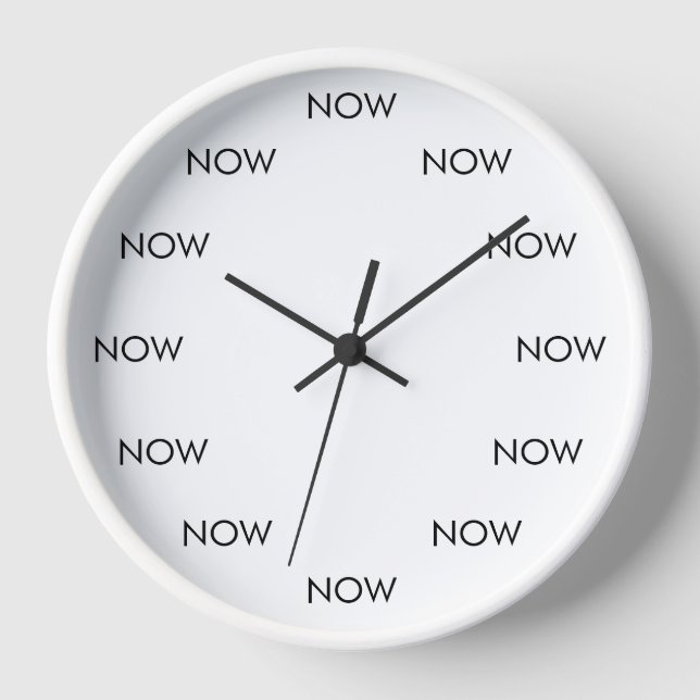 Reloj The Time Is NOW Clock – Present Moment Reminder (Anverso)