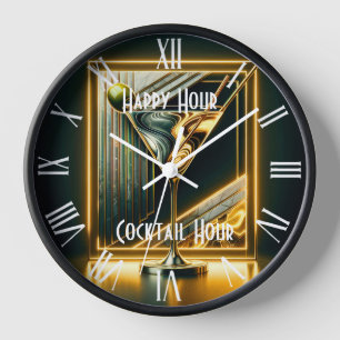 Reloj Tiempo de Fiesta popular neón personalizado