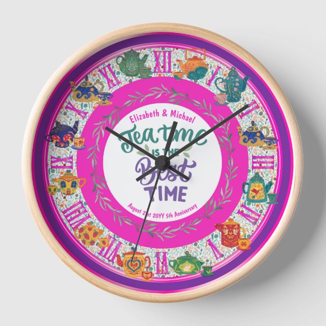 Reloj Tiempo Máximo De Té De Cocina Personalizado CUALQU (Anverso)