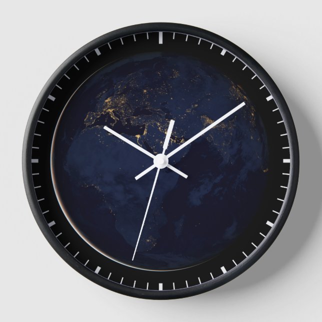 Reloj Tierra completa con luces de la ciudad (Anverso)
