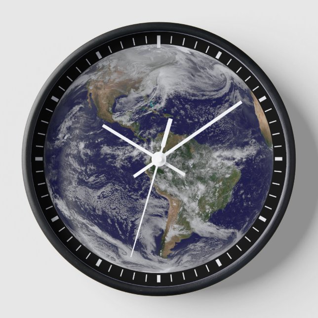 Reloj Tierra Llena Que Muestra Una Fuerte Tormenta De In (Anverso)