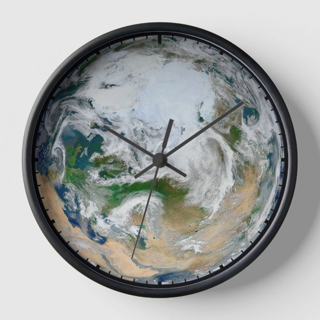 Reloj Tierra Que Muestra El Ártico, Europa Y Asia. (Anverso)