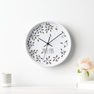 Reloj Time Flies Funny Fly Bug Pest Bugs Zombie