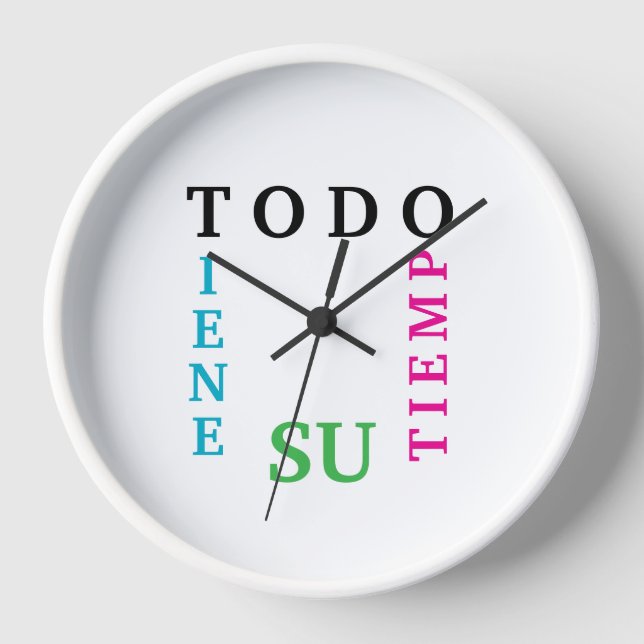 Reloj todo tienen su tiempo (Anverso)