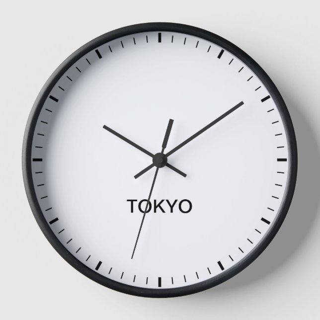 Reloj Tokyo Japan Time Zone Newsroom Style Clock (Anverso)