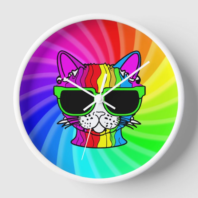 Reloj Torrente de gato arcoiris (Anverso)