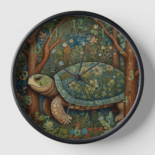 Reloj Tortuga bohemiana retro vintage bosque