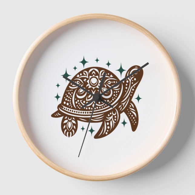 Reloj Tortuga marina ornamental (Anverso)