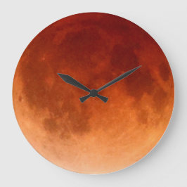 Reloj total de la luna de la sangre del eclipse