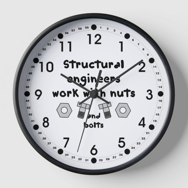 Reloj Trabajo de ingenieros estructurales (Anverso)