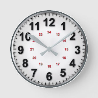 Reloj tradicional con 12/24