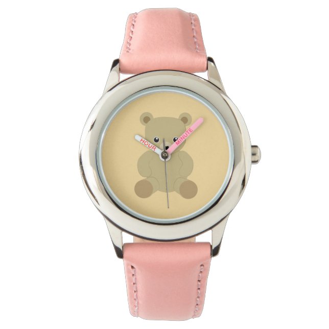 Reloj tradicional de oso de peluche (Anverso)