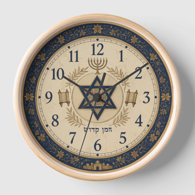Reloj tradicional inspirado en Judaica (Anverso)