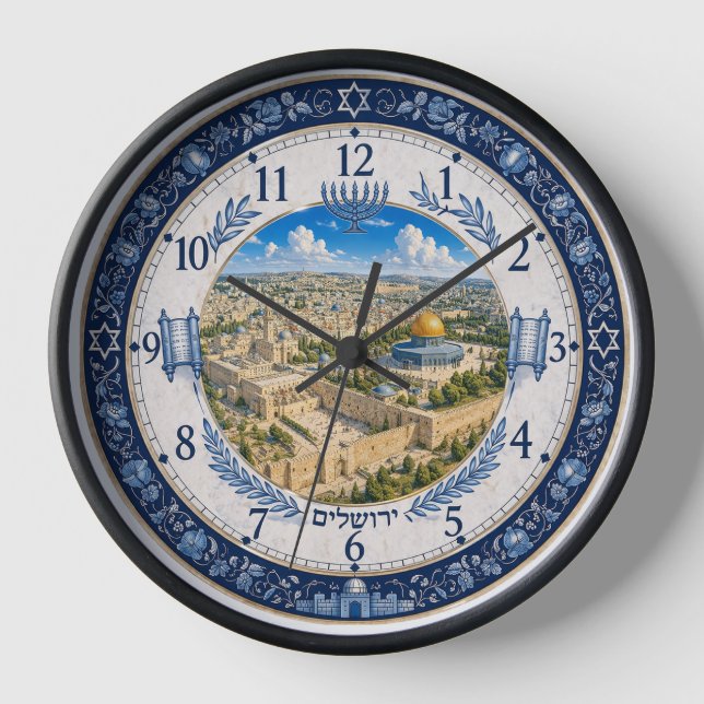 Reloj tradicional inspirado en la judaica (Anverso)